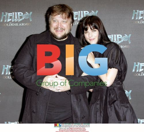Guillermo del Toro and Selma Blair at Hellboy II Photocall