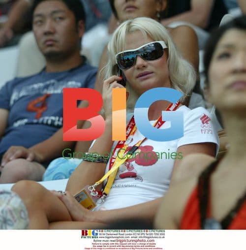 Svetlana Khorkina watches gymnastic event