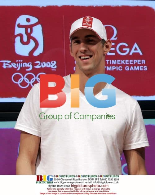 Michael Phelps attends Omega press conference