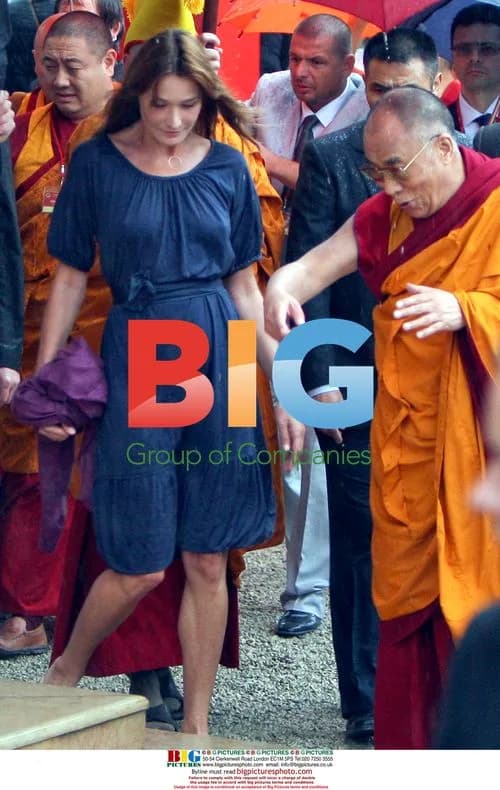 Carla Bruni-Sarkozy Meets Dalai Lama