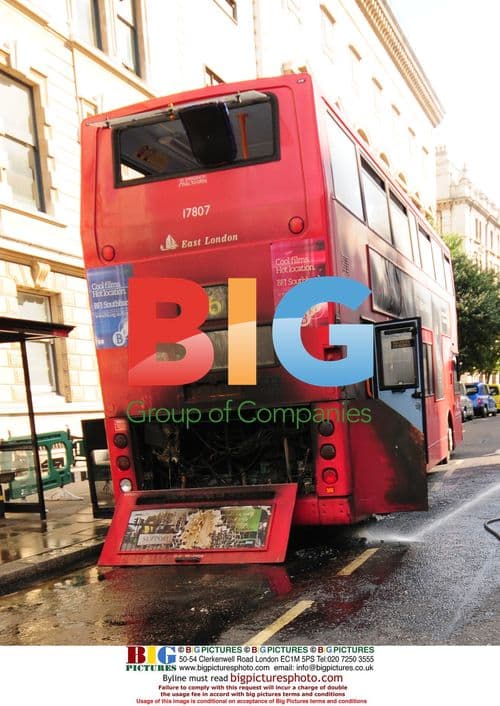 Bus fire in London