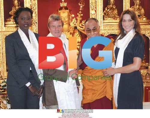 Carla Bruni-Sarkozy Meets Dalai Lama