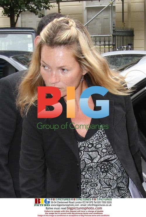 Kate Moss and daughter Lila at London Clinic