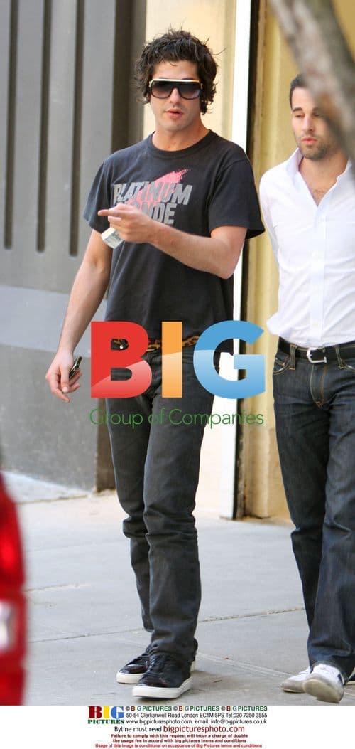 Brandon Davis in 'Platinum Blonde' t-shirt in NYC