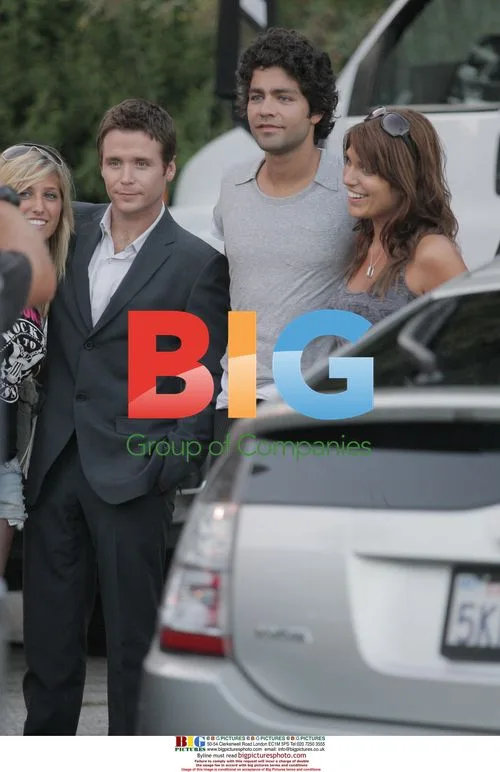 Adrian Grenier and Kevin Connoly on Entourage set