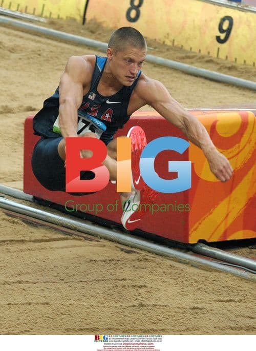 USA's Trey Hardee in High Jump at 2008 Olympics