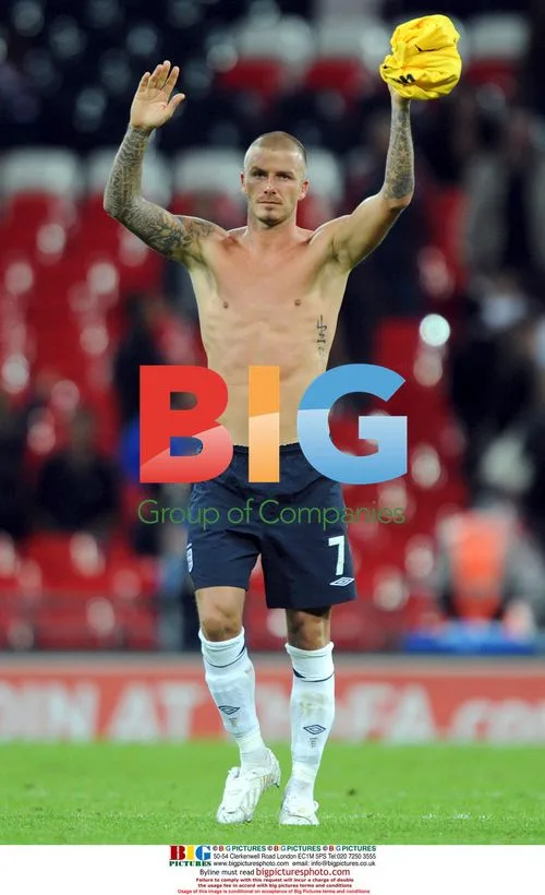David Beckham at England vs. Czech Republic match
