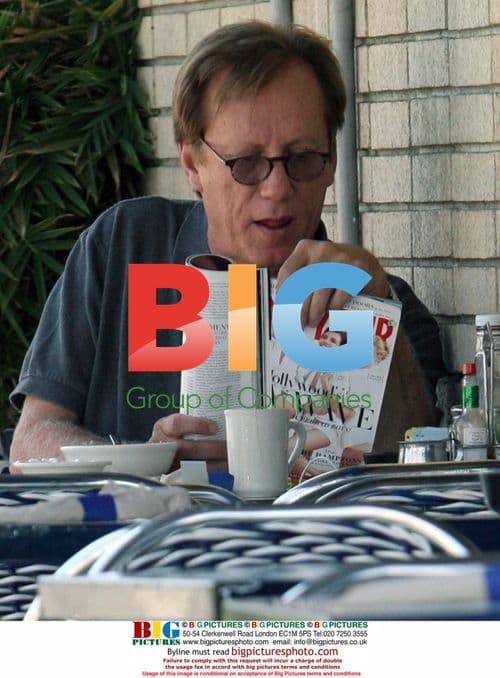 James Woods reading Vanity Fair in West Hollywood