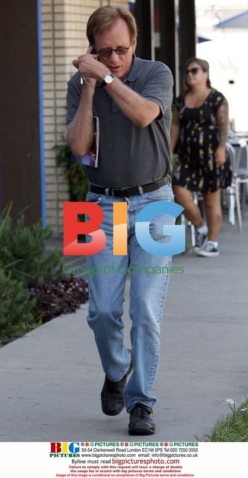 James Woods reading Vanity Fair in West Hollywood