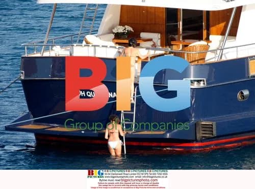 Nancy Dell'Olio on Yacht in Greece