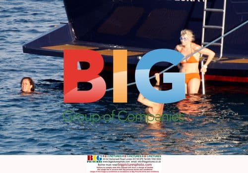 Nancy Dell'Olio on Yacht in Greece