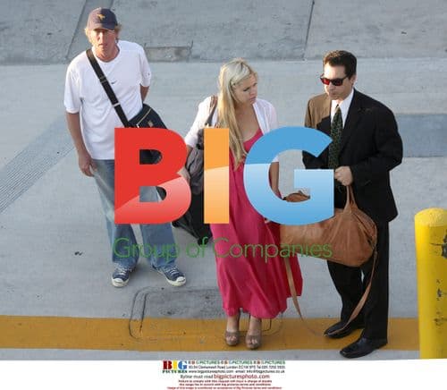 Nigel Lythgoe and Sophie Monk at Burbank Airport