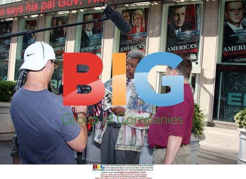 Don King Waves Flags, Holds Nadal Cutout