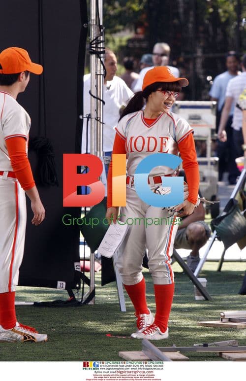 America Ferrera on 'Ugly Betty' set