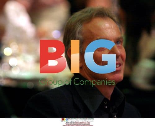 Tony Blair and Zhang Ziyi at "Night of Bazaar" event