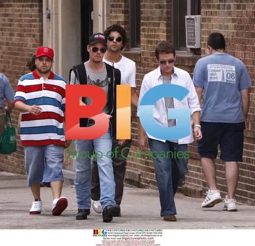 Entourage cast on set in NYC