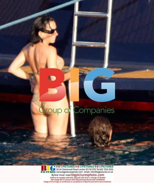 Nancy Dell'Olio on Holiday Yacht in Greece