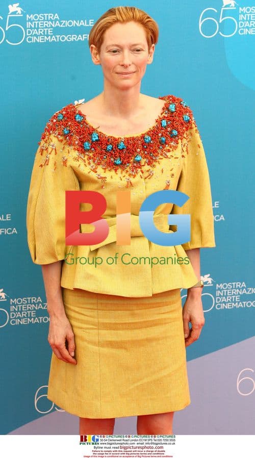 Tilda Swinton at 'Burn After Reading' photocall