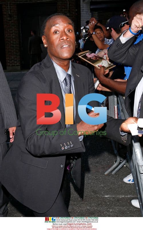 Don Cheadle arrives for Letterman