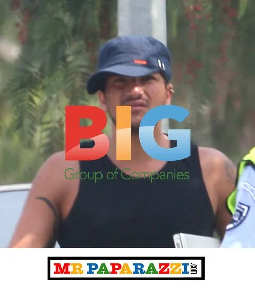 Peter Andre and Family at Cyprus Beach