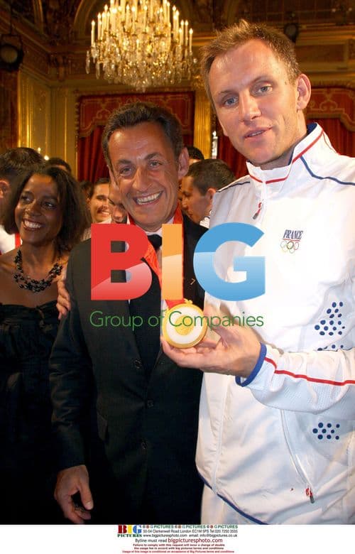 French athletes congratulated by Sarkozy