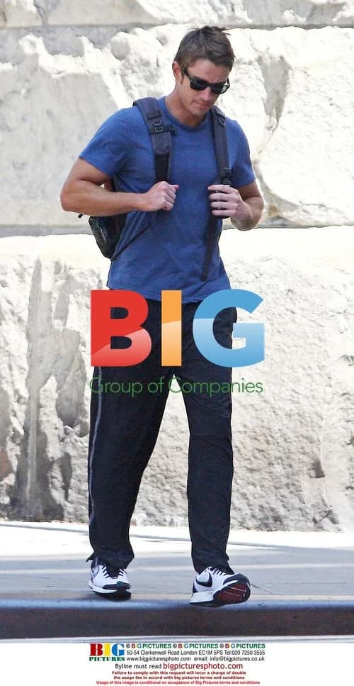 Robert Buckley Backpacking in Soho
