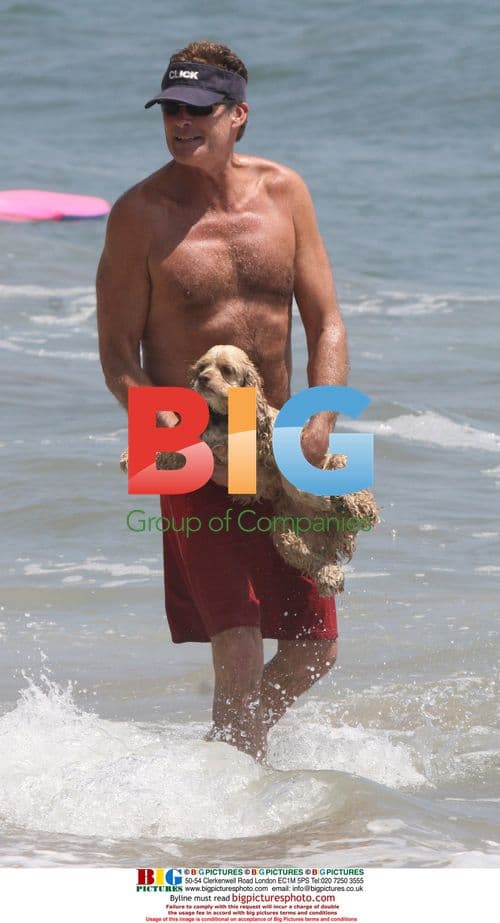 David Hasselhoff Bodysurfing with Family