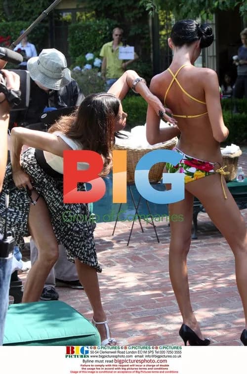 Janice Dickinson on set of reality show