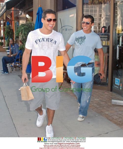 Mario Lopez and Kristin Chenoweth at Jim Wayne Salon