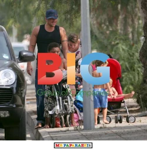 Peter Andre and kids in Cyprus