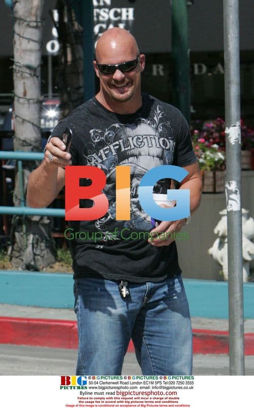 Steve Austin aka Stone Cold getting coffee