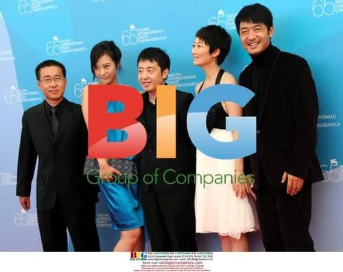 Jordi Ballo, Hao Lei, Jia Zhang-Ke, Zhao Tao, Wang Honwei at Venice Film Festival