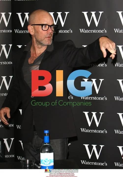 R.E.M. frontman Michael Stipe signing photobook in London