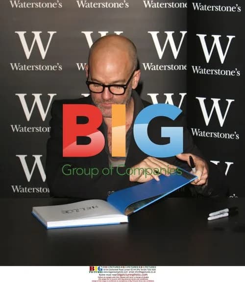 R.E.M. Stipe and Belisle Signing Books