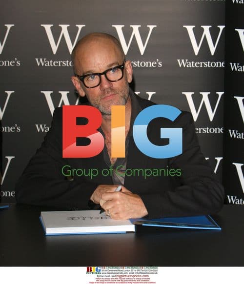 R.E.M. members sign book at Waterstones