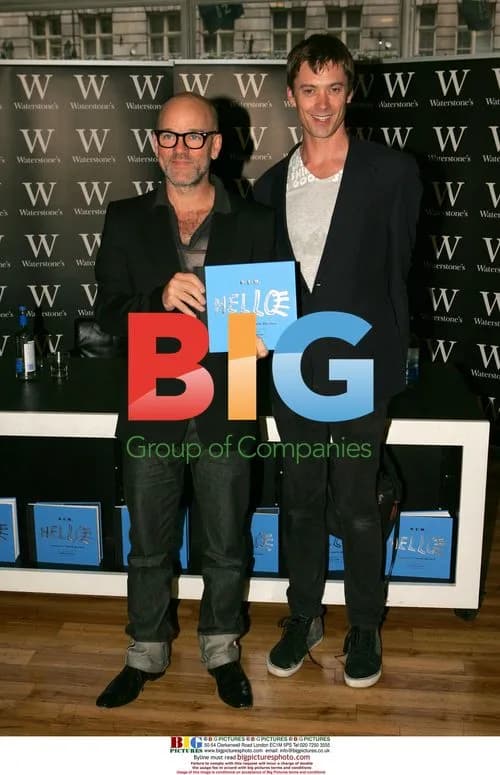 R.E.M. members sign book at Waterstones