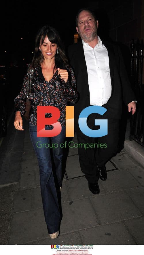 Penelope Cruz and Harvey Weistein Leaving Cipriani