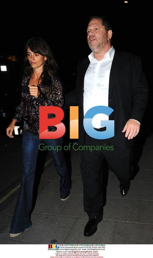 Penelope Cruz and Harvey Weistein seen leaving Cipriani