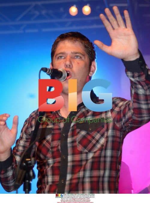 Scouting For Girls' Roy Stride performs at Blackpool Illuminations