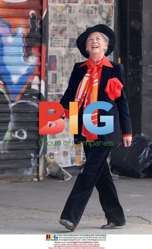 John Hurt as Quentin Crisp on set