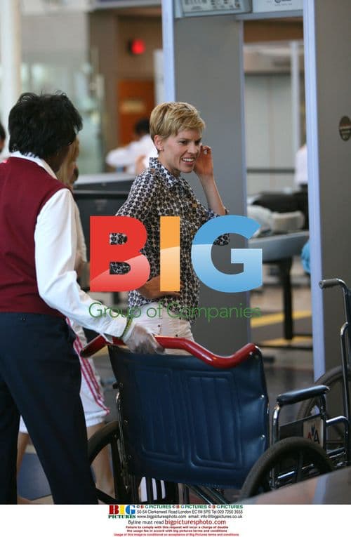 Hillary Swank and John Campisi at LAX
