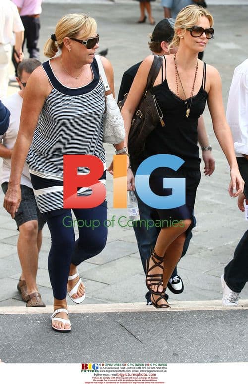 Charlize Theron and mother have lunch at Venice Film Festival