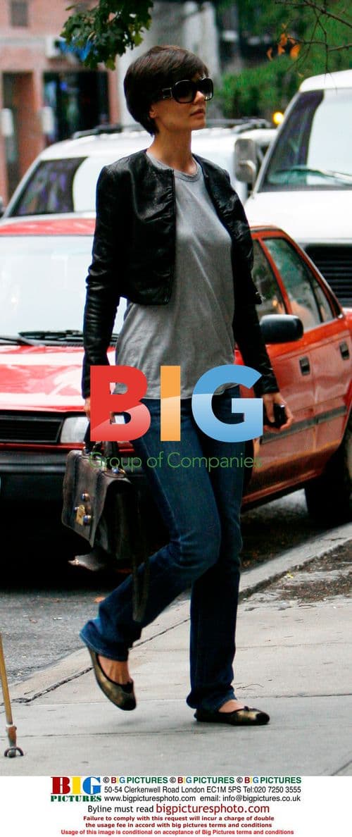 Actress Katie Holmes Rehearsing for Broadway Play