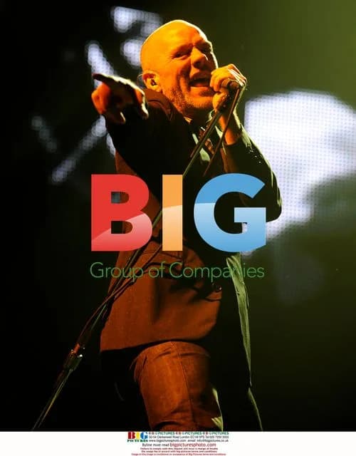 Michael Stipe performs with R.E.M in London