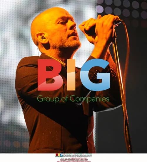 Michael Stipe performs with R.E.M. in London