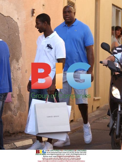 Magic Johnson on holidays in Saint-Tropez