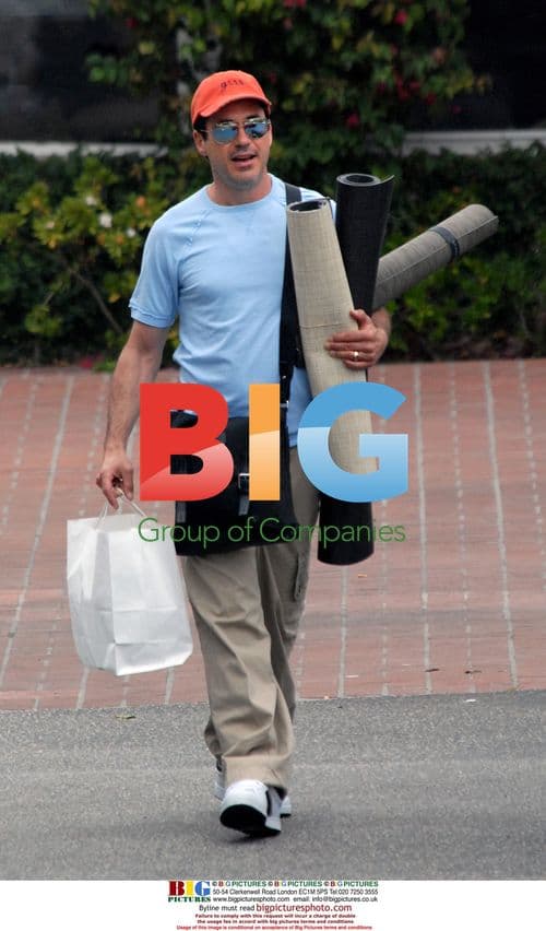 RDJ Preps for Yoga Party in Santa Monica