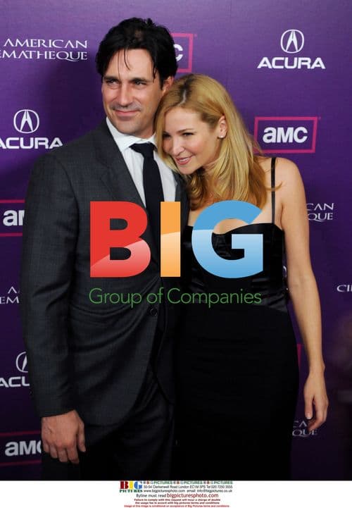 Jon Hamm and Jennifer Westfeldt at event honoring Samuel L. Jackson