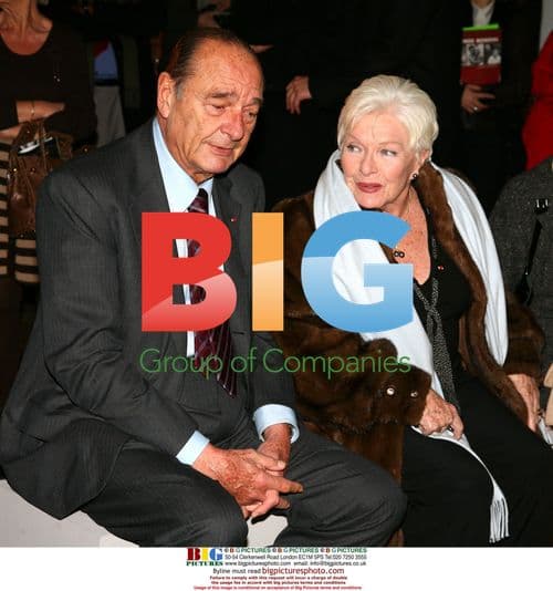 Jacques Chirac and Line Renaud at AIDS Charity Exhibition