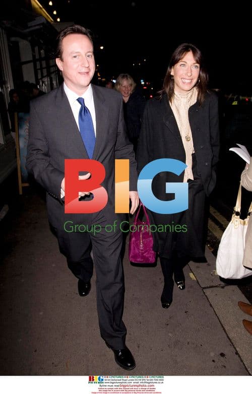 David and Samantha Cameron leave ballet